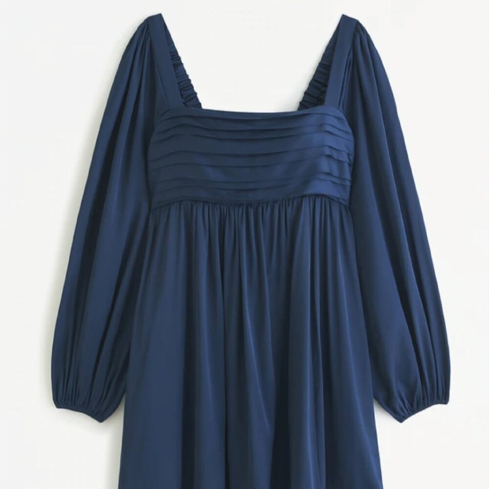 Abercrombie & Fitch Emerson Satin Long Sleeve Babydoll